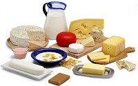 Dairy Products - Milk, cheese and butter are important food items obtained from animal sources that are rich in proteins, vitamins, fat and minerals.