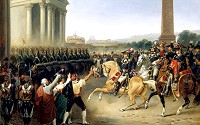The French Directory, on Jan 1st, 1798, ordered General Berthier, then in Milan, to march upon Rome and conquer it, and to establish a Roman republic.