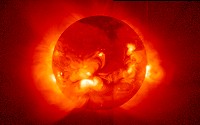 The Sun's hot outer atmosphere, or corona, in X-rays.