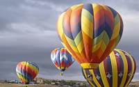 Hot-air balloons use buoyancy to rise in the air.