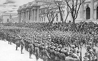New York City's 69th Regiment returned from World War I to great fanfare, marching up Fifth Avenue from Washington Square to 115th Street.